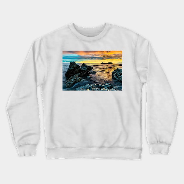 Sunrise Chemical Beach Crewneck Sweatshirt by Reg-K-Atkinson